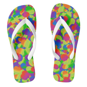 Colourful Spotted Flip Flops