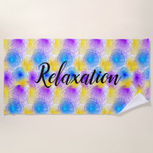 Colourful Sprial Circles Relaxation Beach Towel