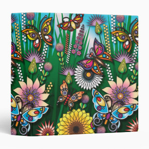colourful spring butterfly garden binder