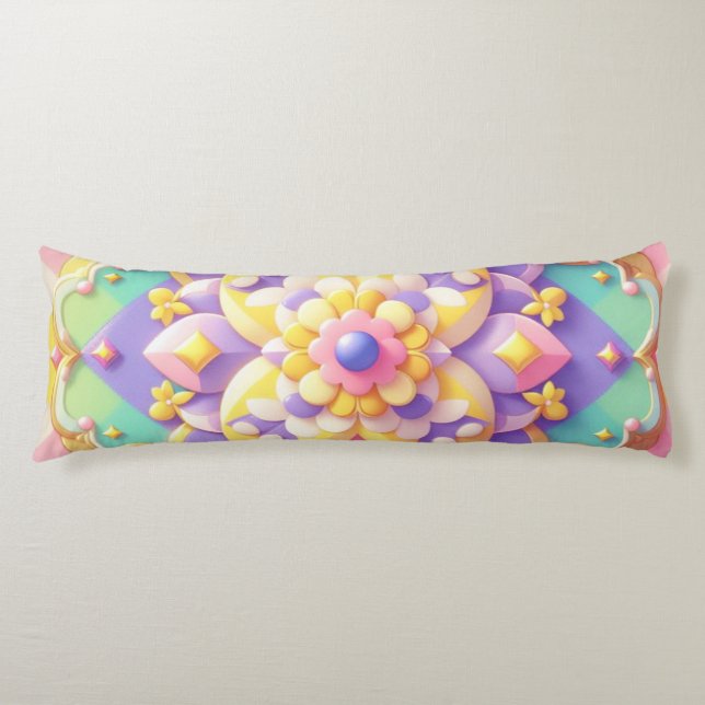 colourful spring/Easter/princess pastel Body Pillow (Front)