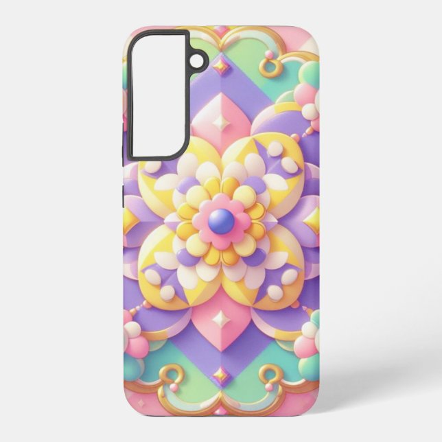 colourful spring/Easter/princess pastel Samsung Galaxy S22+ Case (Back)