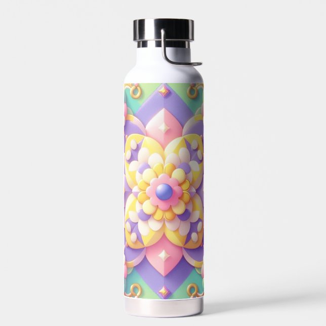 colourful spring/Easter/princess pastel Water Bottle (Left)