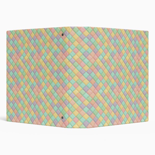Colourful spring/Easter vintage patchwork quilt  Binder (Background)