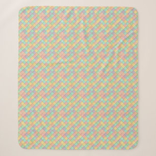 Colourful spring/Easter vintage patchwork quilt  Sherpa Blanket
