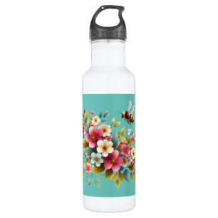 Colourful, Spring/Floral bee 710 Ml Water Bottle