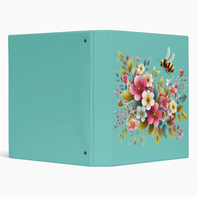 Colourful, Spring/Floral bee Binder (Background)