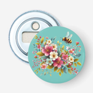 Colourful, Spring/Floral bee Bottle Opener