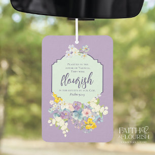 Colourful Spring Floral Bible Scripture Air Freshener