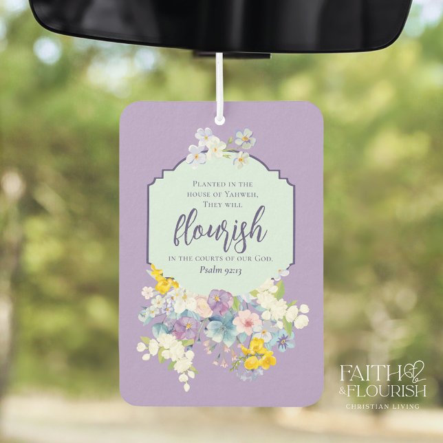 Colourful Spring Floral Bible Scripture Air Freshener (Creator Uploaded)