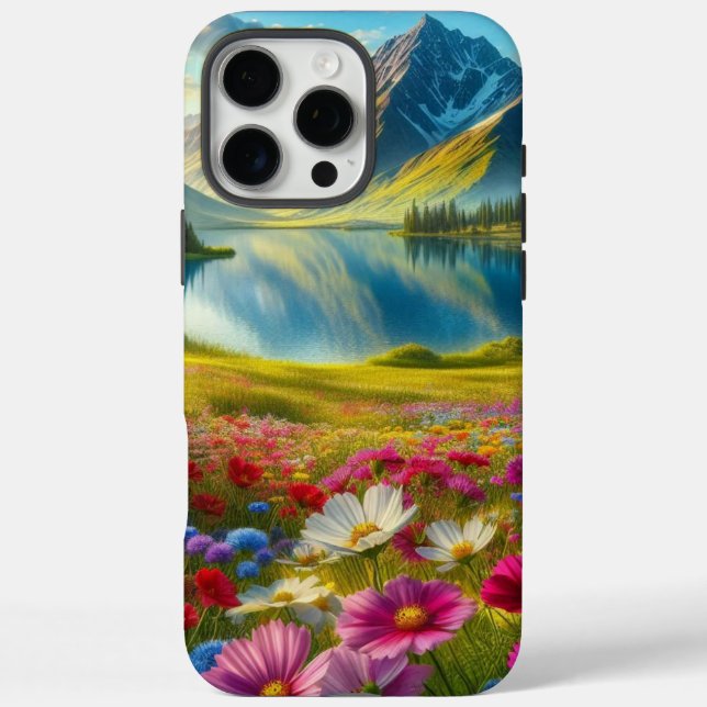 Colourful spring/floral mountain lake Case-Mate iPhone case (Back)