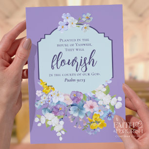 Colourful Spring Floral Scripture Church Bulletin