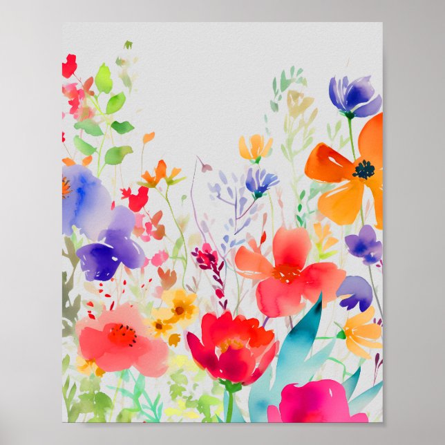 Colourful Spring flower Poster (Front)