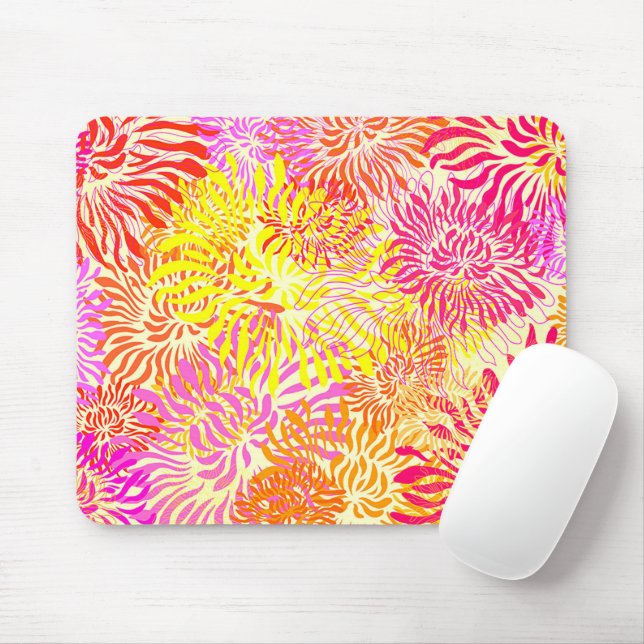 Colourful Spring Flowers Mouse Pad (With Mouse)