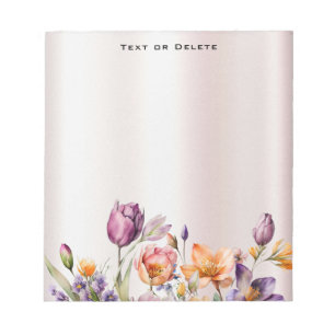 Colourful Spring Flowers Notepad