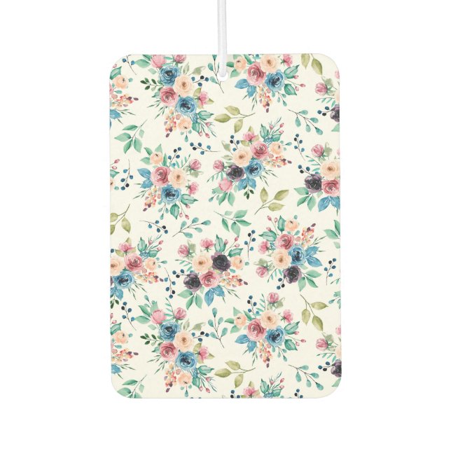 Colourful spring flowers pattern air freshener (Front)