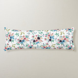 Colourful spring flowers pattern body pillow