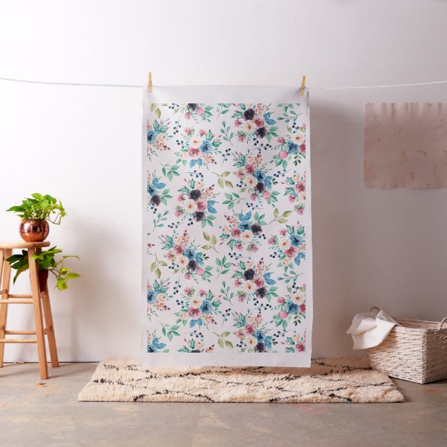 Colourful Spring Flowers Pattern Fabric (In Situ)