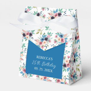 Colourful spring flowers pattern favor box