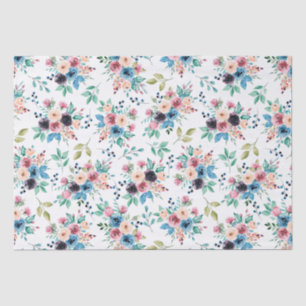Colourful spring flowers pattern tissue paper