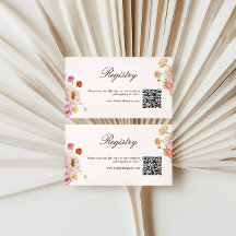 Colourful Spring Flowers QR Code Gift Registry