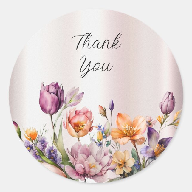 Colourful Spring Flowers Sticker (Front)
