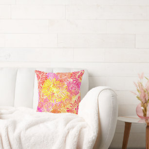 Colourful Spring Flowers Throw Pillow