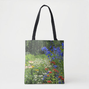Colourful Spring Garden! Larkspur Blue Tote Bag