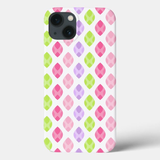 Colourful Spring Leaves Pink Green Purple Pattern Case-Mate iPhone Case (Back)