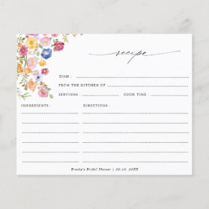 Colourful Spring Wildflower Bridal Shower Recipe