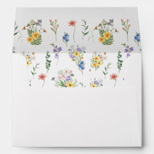 Colourful Spring Wildflower, Garden Flowers Envelope