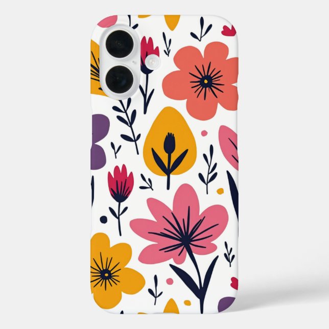 Colourful Spring Wildflower Meadow Botanical Case-Mate iPhone Case (Back)