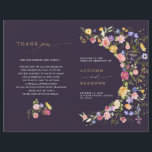 Colourful Spring Wildflower Meadow Garden Program<br><div class="desc">Make your wedding day unforgettable with our beautifully crafted, floral wedding program. The delicate pastel flower wreath brings a romantic, garden-inspired touch to your celebration. Personalize the card with your own text, and easily adjust the font style, colour, and layout to suit your taste by clicking the 'Customize Further' button....</div>