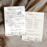 Colourful Spring Wildflower Meadow Garden  Program<br><div class="desc">Capture the beauty of nature on your special day with our exquisite wildflower watercolor best day ever wedding program. Elegant, unique, and blooming with love. Use the text fields to personalize your design with your own wording and details. If you want to change the font style, colour or text placement,...</div>