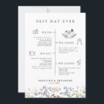 Colourful Spring Wildflower Meadow Garden  Program<br><div class="desc">Capture the beauty of nature on your special day with our exquisite wildflower watercolor best day ever wedding program. Elegant, unique, and blooming with love. Use the text fields to personalize your design with your own wording and details. If you want to change the font style, colour or text placement,...</div>