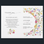 Colourful Spring Wildflower Meadow Garden Program<br><div class="desc">Make your wedding day unforgettable with our beautifully crafted, floral wedding program. The delicate pastel flower wreath brings a romantic, garden-inspired touch to your celebration. Personalize the card with your own text, and easily adjust the font style, colour, and layout to suit your taste by clicking the 'Customize Further' button....</div>