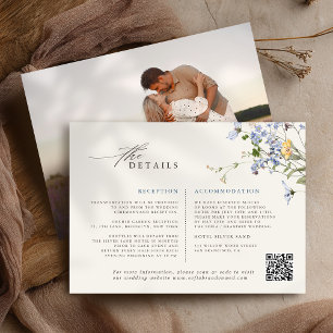 Colourful Spring Wildflower Meadow Garden Wedding Enclosure Card