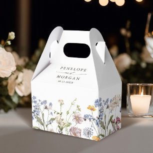 Colourful Spring Wildflower Meadow Garden Wedding Favor Box