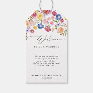 Colourful Spring Wildflower Meadow Garden Wedding  Gift Tags