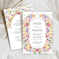 Colourful Spring Wildflower Meadow Garden Wedding 