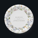 Colourful Spring Wildflower Meadow Garden Wedding Paper Plate<br><div class="desc">Capture the beauty of nature on your special day with our exquisite wildflower watercolor wedding paper plates. Elegant, unique, and blooming with love. Use the text fields to personalize your design with your own wording and details. If you want to change the font style, colour or text placement, simply click...</div>