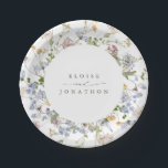 Colourful Spring Wildflower Meadow Garden Wedding Paper Plate<br><div class="desc">Capture the beauty of nature on your special day with our exquisite wildflower watercolor wedding paper plates. Elegant, unique, and blooming with love. Use the text fields to personalize your design with your own wording and details. If you want to change the font style, colour or text placement, simply click...</div>