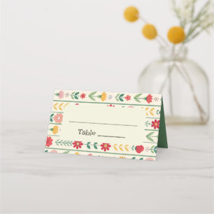 Colourful Spring Wildflower Meadow Garden Wedding Place Card