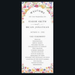 Colourful Spring Wildflower Meadow Garden Wedding  Program<br><div class="desc">Make your wedding day unforgettable with our beautifully crafted, floral wedding program. The delicate pastel flower wreath brings a romantic, garden-inspired touch to your celebration. Personalize the card with your own text, and easily adjust the font style, colour, and layout to suit your taste by clicking the 'Customize Further' button....</div>