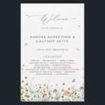 Colourful Spring Wildflower Meadow  Wedding Progra<br><div class="desc">Capture the beauty of nature on your special day with our exquisite wildflower watercolor wedding program. Elegant, unique, and blooming with love. Use the text fields to personalize your design with your own wording and details. If you want to change the font style, colour or text placement, simply click the...</div>