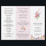 Colourful Spring Wildflower Meadow  Wedding Progra<br><div class="desc">Make your wedding day unforgettable with our beautifully crafted, floral wedding program. The delicate pastel flower wreath brings a romantic, garden-inspired touch to your celebration. Personalize the card with your own text, and easily adjust the font style, colour, and layout to suit your taste by clicking the 'Customize Further' button....</div>