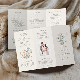 Colourful Spring Wildflower Meadow Wedding Progra