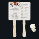 Colourful Spring Wildflower Meadow wedding Timelin Hand Fan<br><div class="desc">Capture the beauty of nature on your special day with our exquisite wildflower watercolor wedding timeline hand fan. Elegant, unique, and blooming with love. Use the text fields to personalize your design with your own wording and details. If you want to change the font style, colour or text placement, simply...</div>