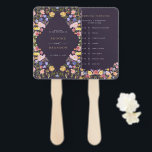 Colourful Spring Wildflower Meadow wedding Timelin Hand Fan<br><div class="desc">Make your wedding day unforgettable with our beautifully crafted, floral wedding timeline hand fan. The delicate pastel flower wreath brings a romantic, garden-inspired touch to your celebration. Personalize the card with your own text, and easily adjust the font style, colour, and layout to suit your taste by clicking the 'Customize...</div>