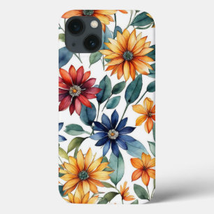 Colourful Spring Wildflowers Pretty Floral Pattern iPhone 13 Case