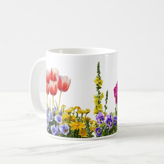 Colourful Springtime Garden Mug (Front Left)
